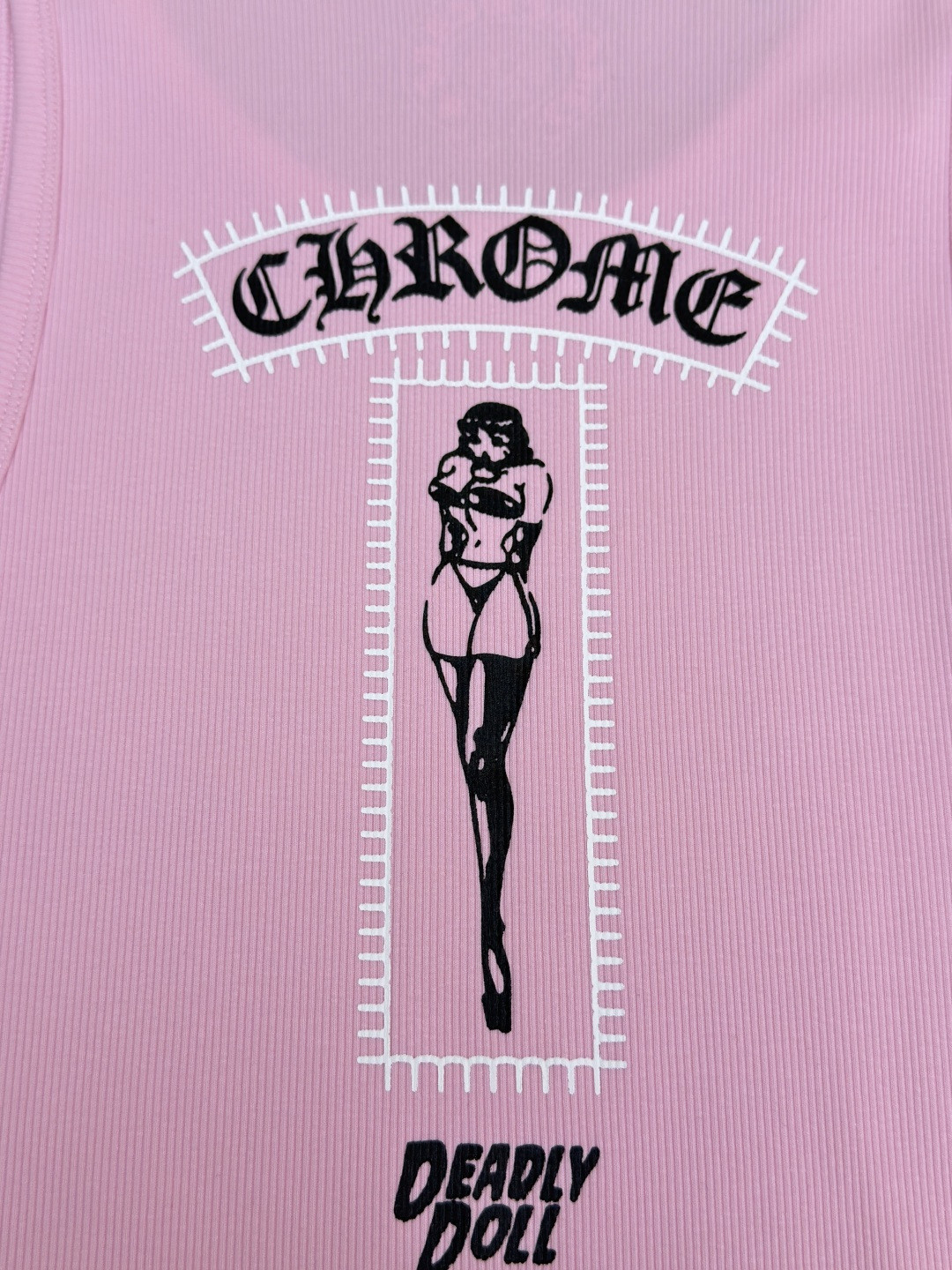 Chrome Hearts 克罗心 马蹄印花背心裙 粉色 A0 