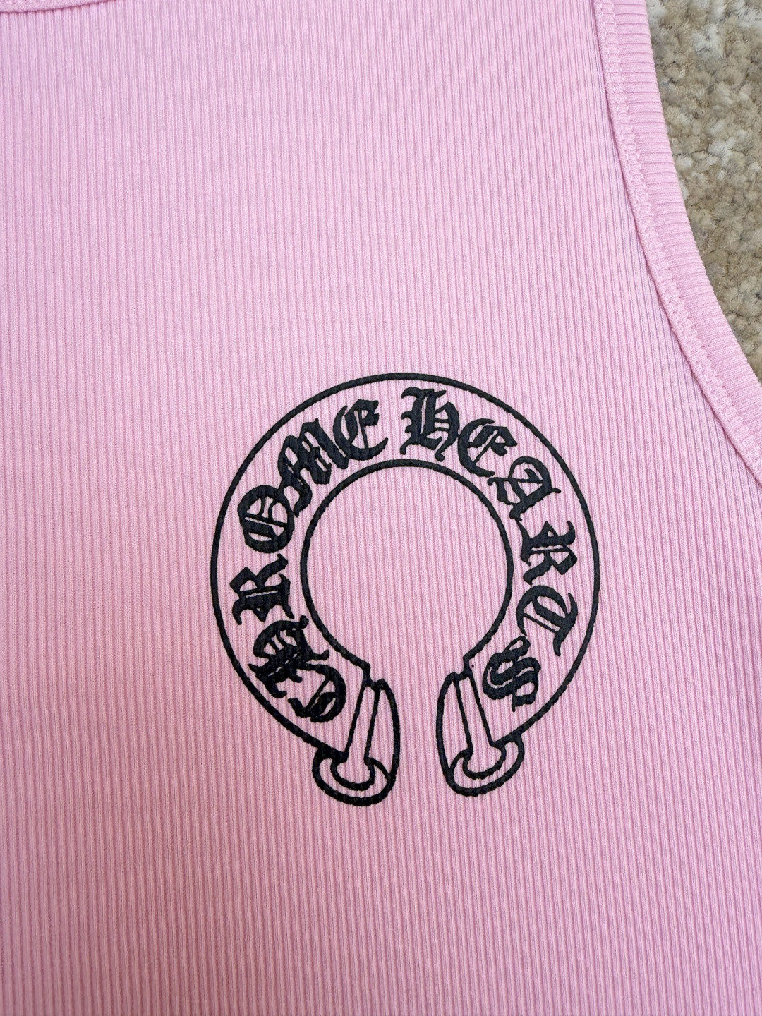 Chrome Hearts 克罗心 马蹄印花背心裙 粉色 A0 