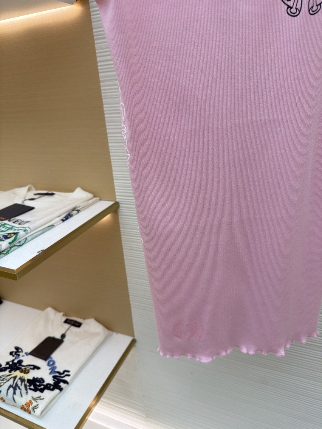 Chrome Hearts 克罗心 马蹄印花背心裙 粉色 A0 