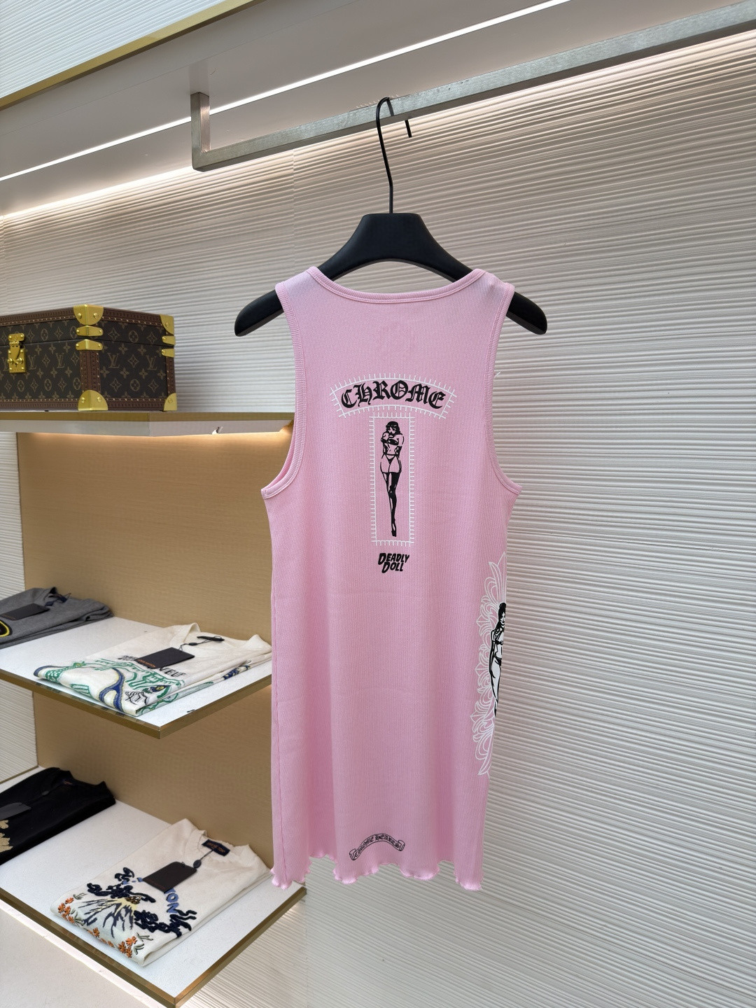 Chrome Hearts 克罗心 马蹄印花背心裙 粉色 A0 