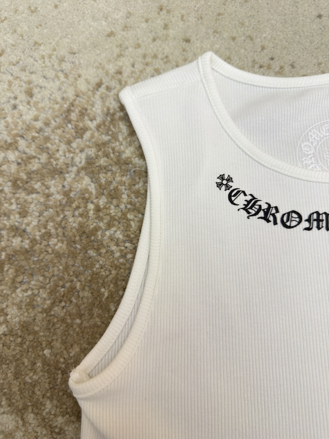 Chrome Hearts 克罗心 手绘漫画女孩梵文背心裙 白色 A0 CH-216512