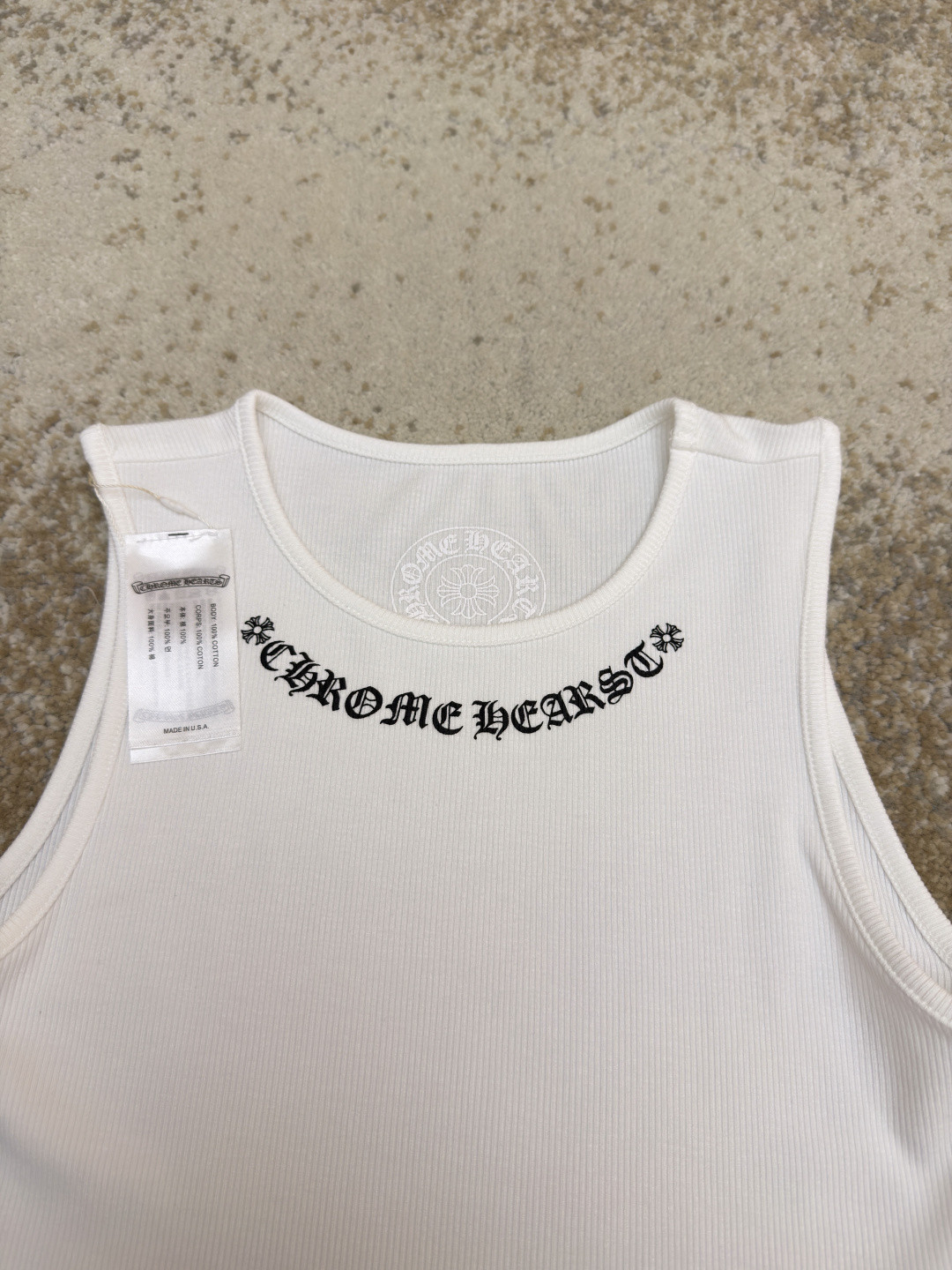 Chrome Hearts 克罗心 手绘漫画女孩梵文背心裙 白色 A0 CH-216512