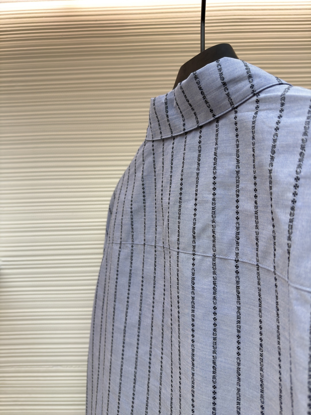 Chrome Hearts 克罗心梵文满印色织衬衫 外套 长袖 蓝色 B0