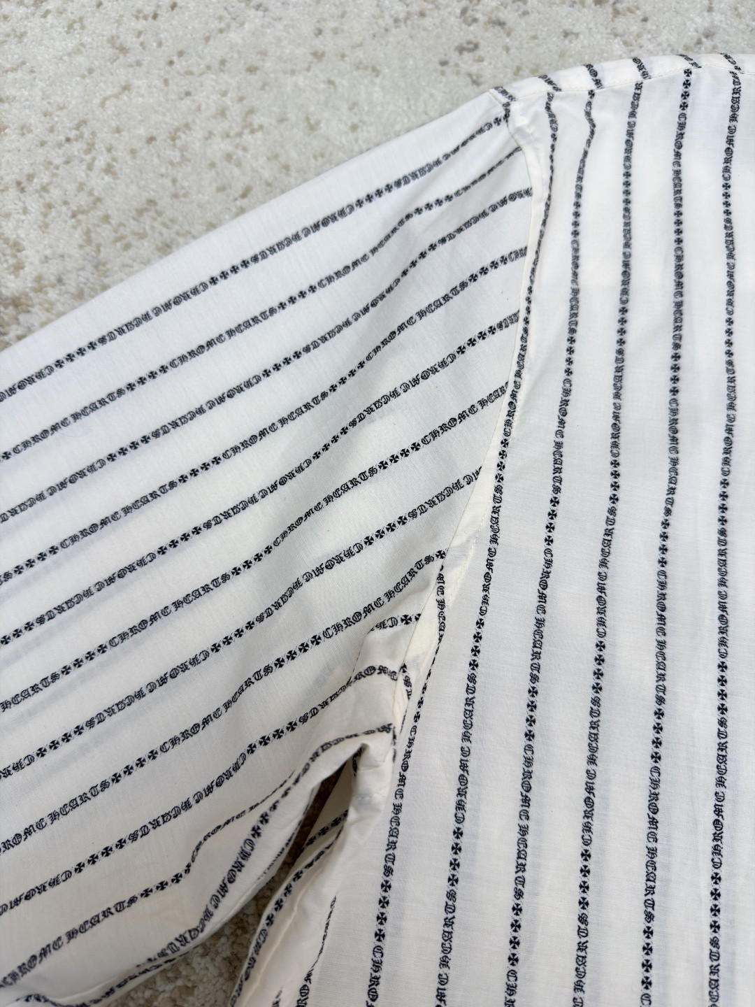 Chrome Hearts 克罗心梵文满印色织衬衫 外套 长袖 白色 B0