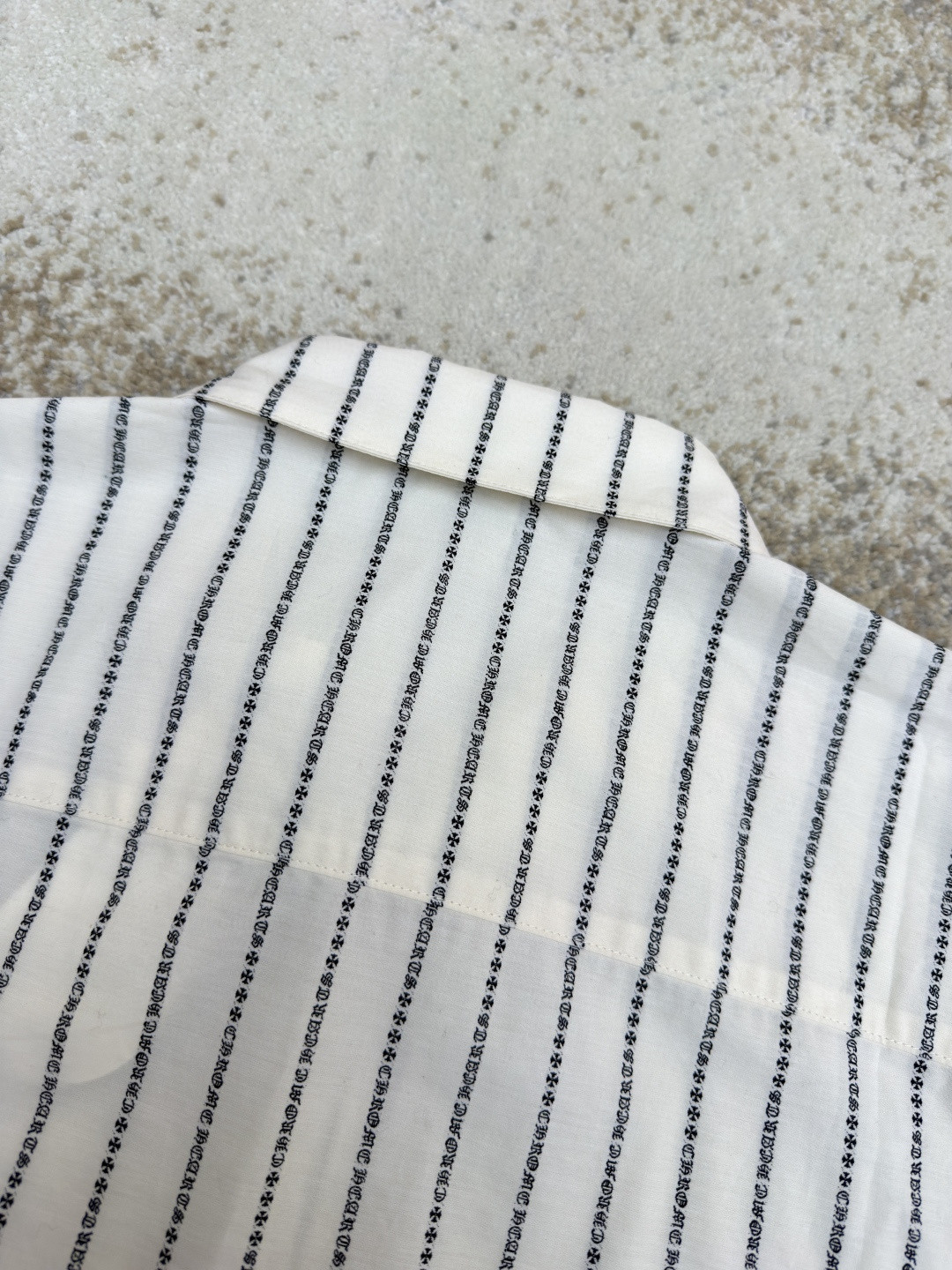 Chrome Hearts 克罗心梵文满印色织衬衫 外套 长袖 白色 B0