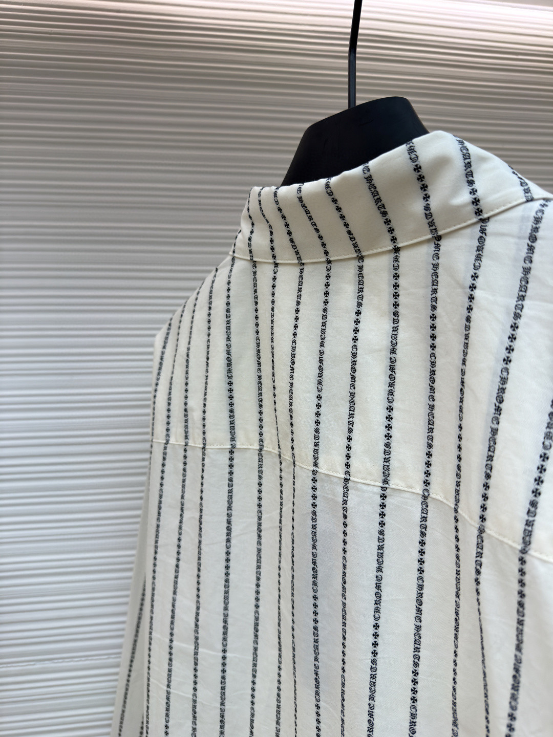 Chrome Hearts 克罗心梵文满印色织衬衫 外套 长袖 白色 B0