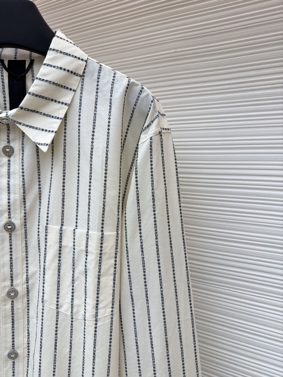 Chrome Hearts 克罗心梵文满印色织衬衫 外套 长袖 白色 B0