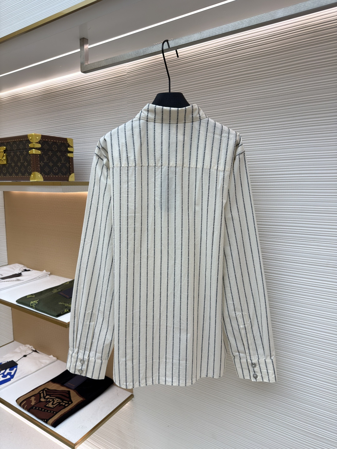 Chrome Hearts 克罗心梵文满印色织衬衫 外套 长袖 白色 B0