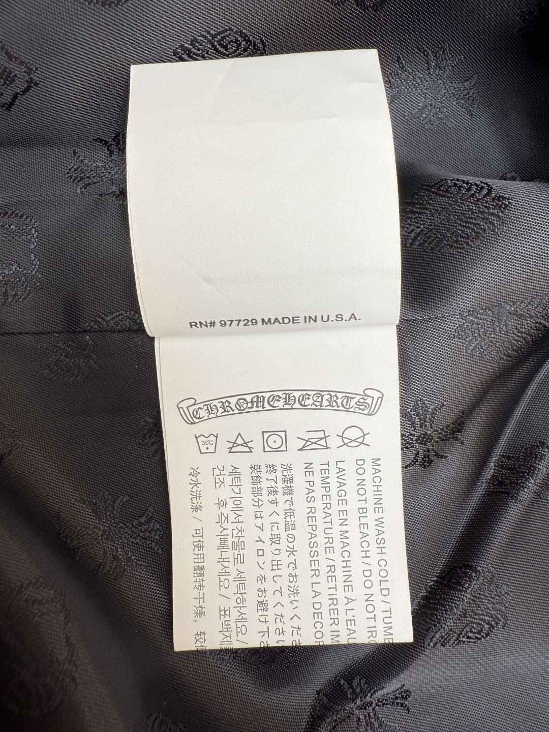 Chrome Hearts 克罗心 十字架银饰皮衣 夹克 外套 长袖 黑色 C0