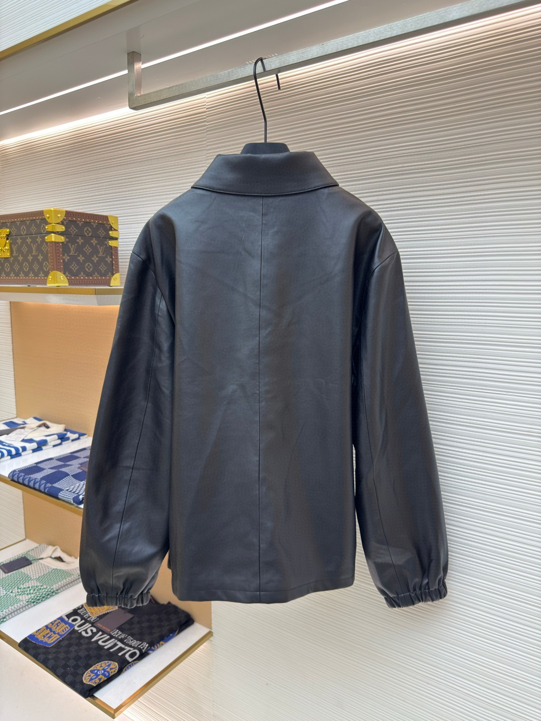 Chrome Hearts 克罗心 十字架银饰皮衣 夹克 外套 长袖 黑色 C0