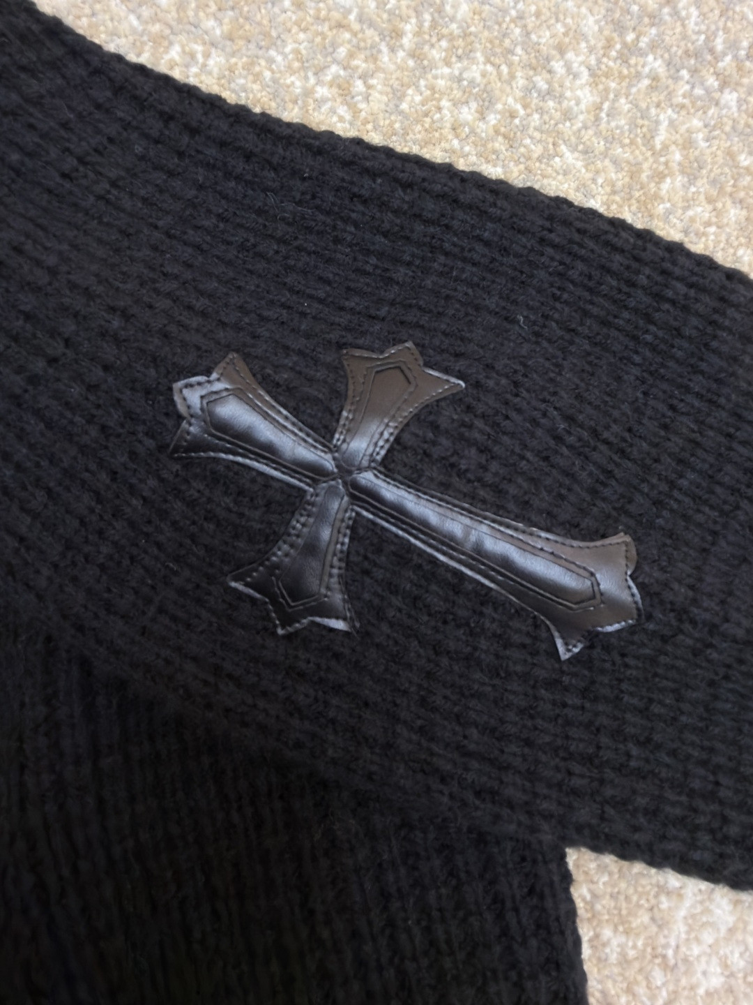 Chrome Hearts 克罗心 华夫格羊绒开衫 针织衫 毛衣 外套 长袖 黑色 B0 CH-20251129