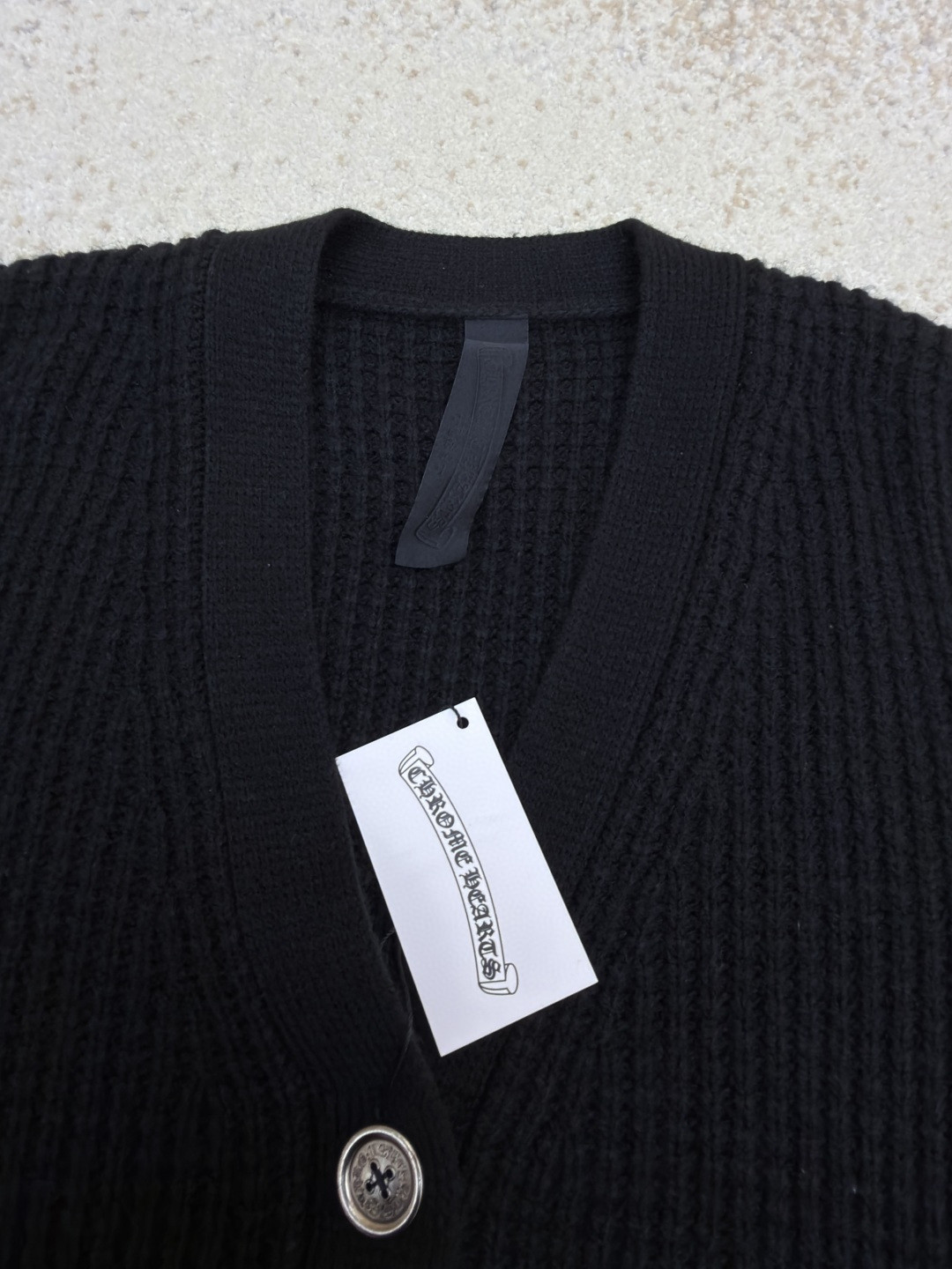 Chrome Hearts 克罗心 华夫格羊绒开衫 针织衫 毛衣 外套 长袖 黑色 B0 CH-20251129