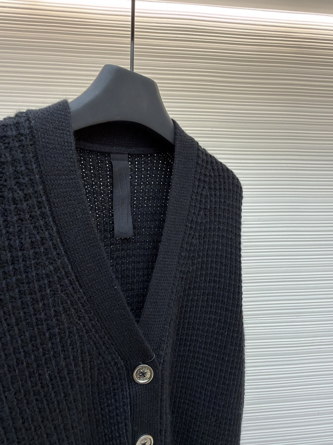 Chrome Hearts 克罗心 华夫格羊绒开衫 针织衫 毛衣 外套 长袖 黑色 B0 CH-20251129