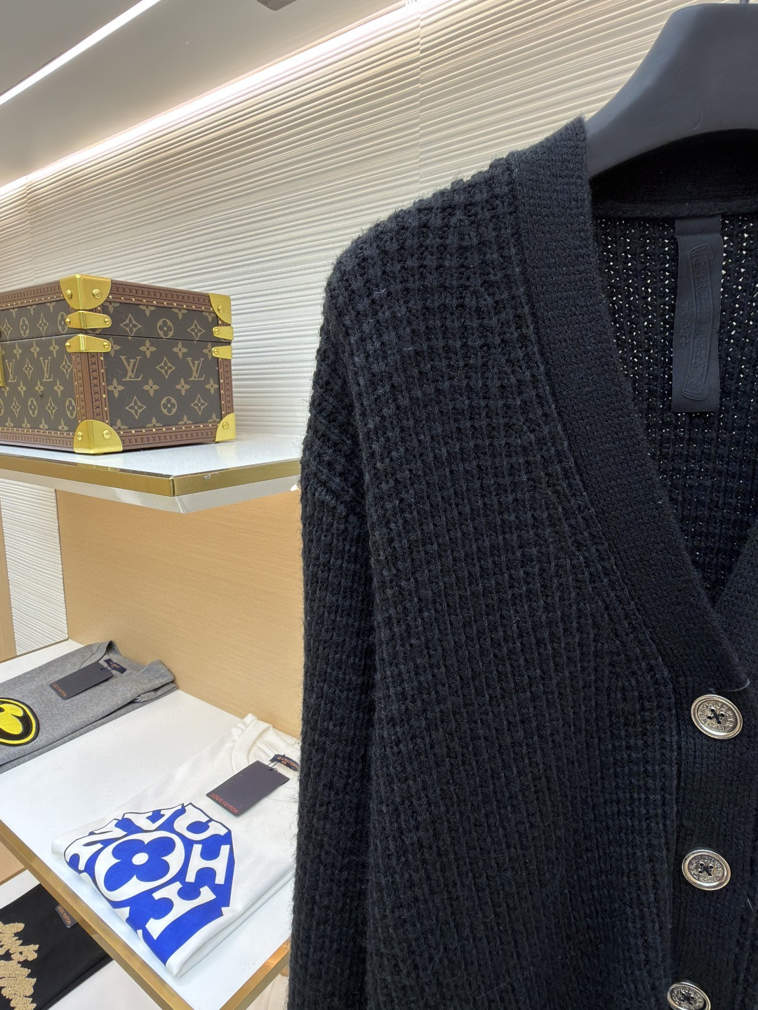 Chrome Hearts 克罗心 华夫格羊绒开衫 针织衫 毛衣 外套 长袖 黑色 B0 CH-20251129