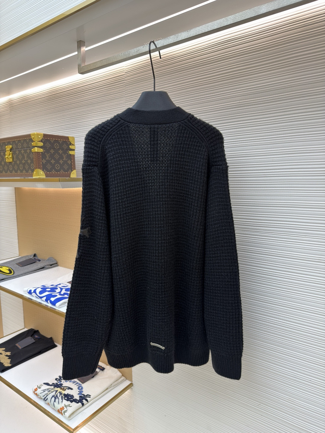 Chrome Hearts 克罗心 华夫格羊绒开衫 针织衫 毛衣 外套 长袖 黑色 B0 CH-20251129