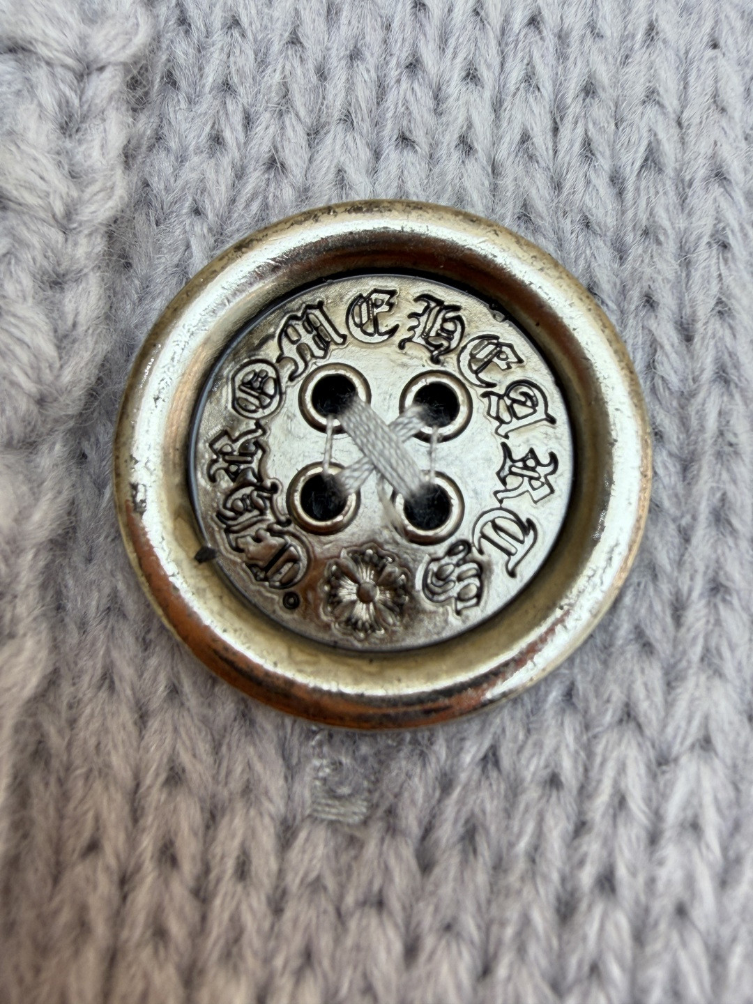 Chrome Hearts 克罗心 华夫格羊绒开衫 针织衫 毛衣 外套 长袖 灰色 B0 CH-20251126