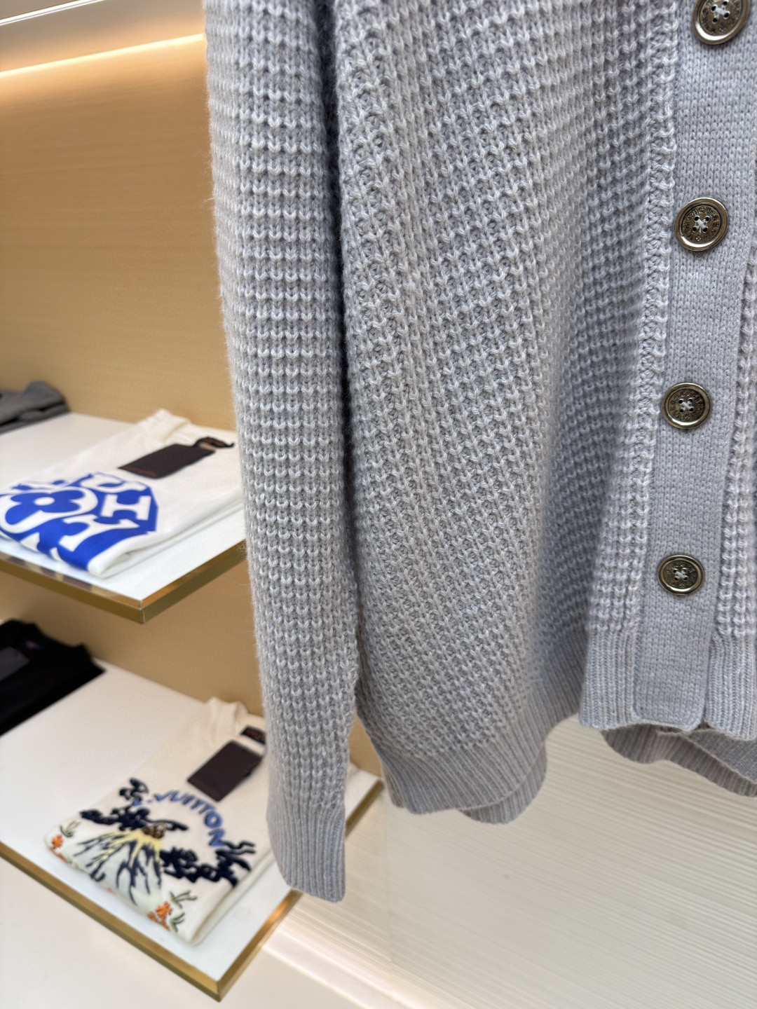 Chrome Hearts 克罗心 华夫格羊绒开衫 针织衫 毛衣 外套 长袖 灰色 B0 CH-20251126