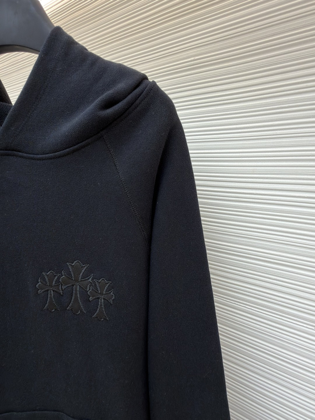 Chrome Hearts 克罗心 十字架徽标长袖连帽卫衣 套头 黑色 A5 