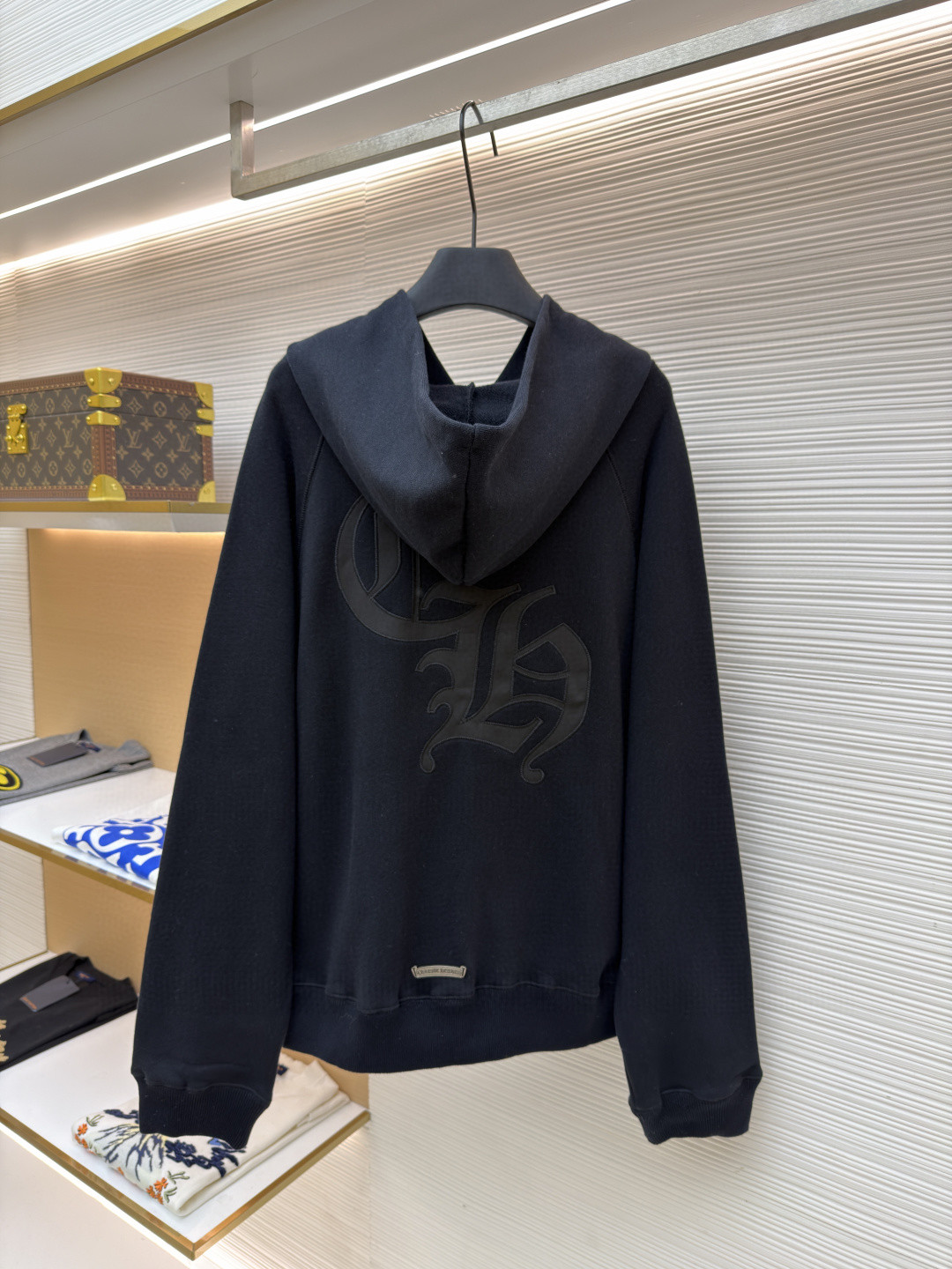 Chrome Hearts 克罗心 十字架徽标长袖连帽卫衣 套头 黑色 A5 