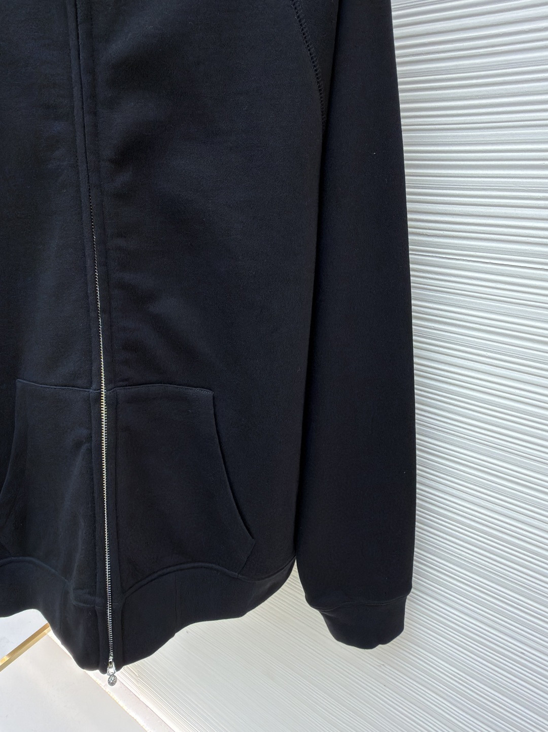 925纯银 Chrome Hearts 克罗心 后背梵文刺绣拉链连帽卫衣 外套 长袖 黑色 A5 