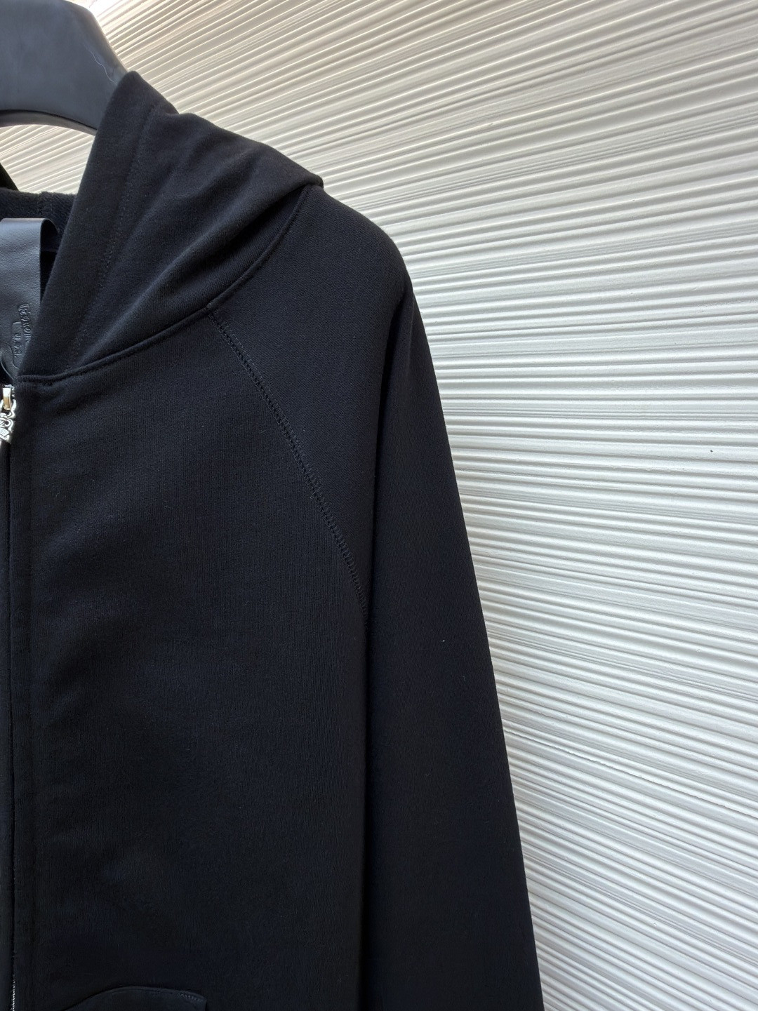 925纯银 Chrome Hearts 克罗心 后背梵文刺绣拉链连帽卫衣 外套 长袖 黑色 A5 