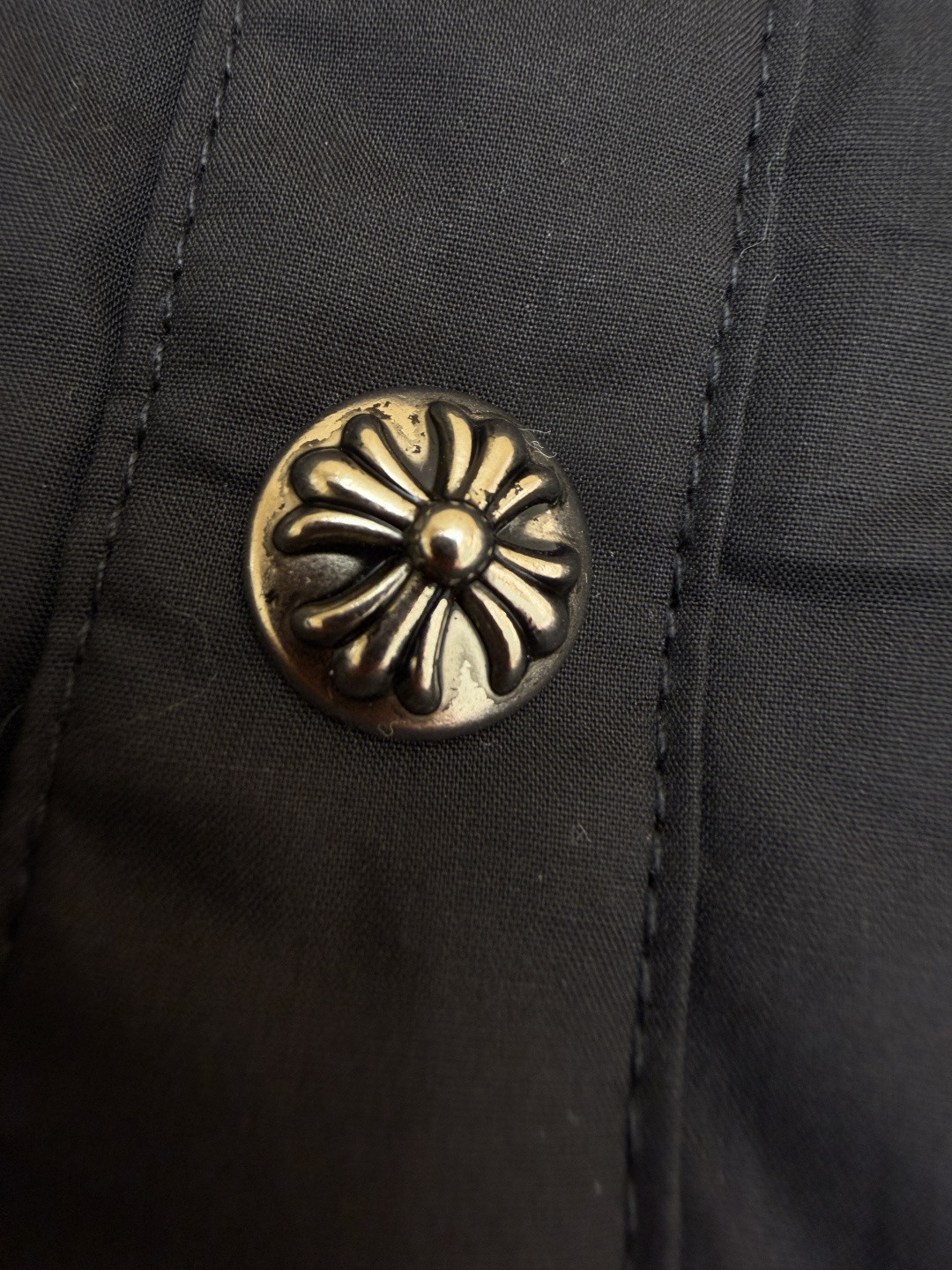 Chrome Hearts 克罗心 双面镀银衬衫式棉服 夹克 外套 长袖 黑色 C0