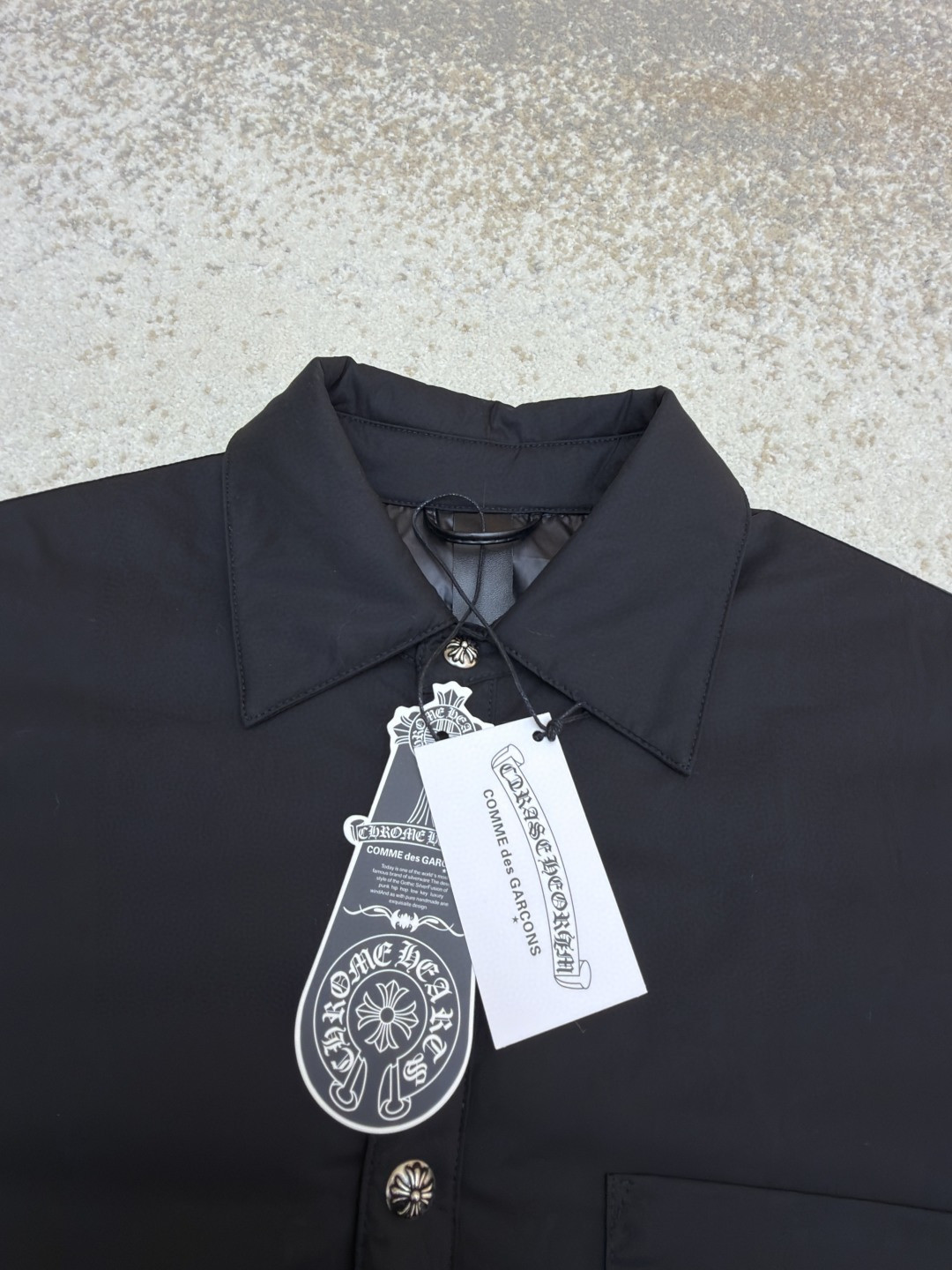 Chrome Hearts 克罗心 双面镀银衬衫式棉服 夹克 外套 长袖 黑色 C0