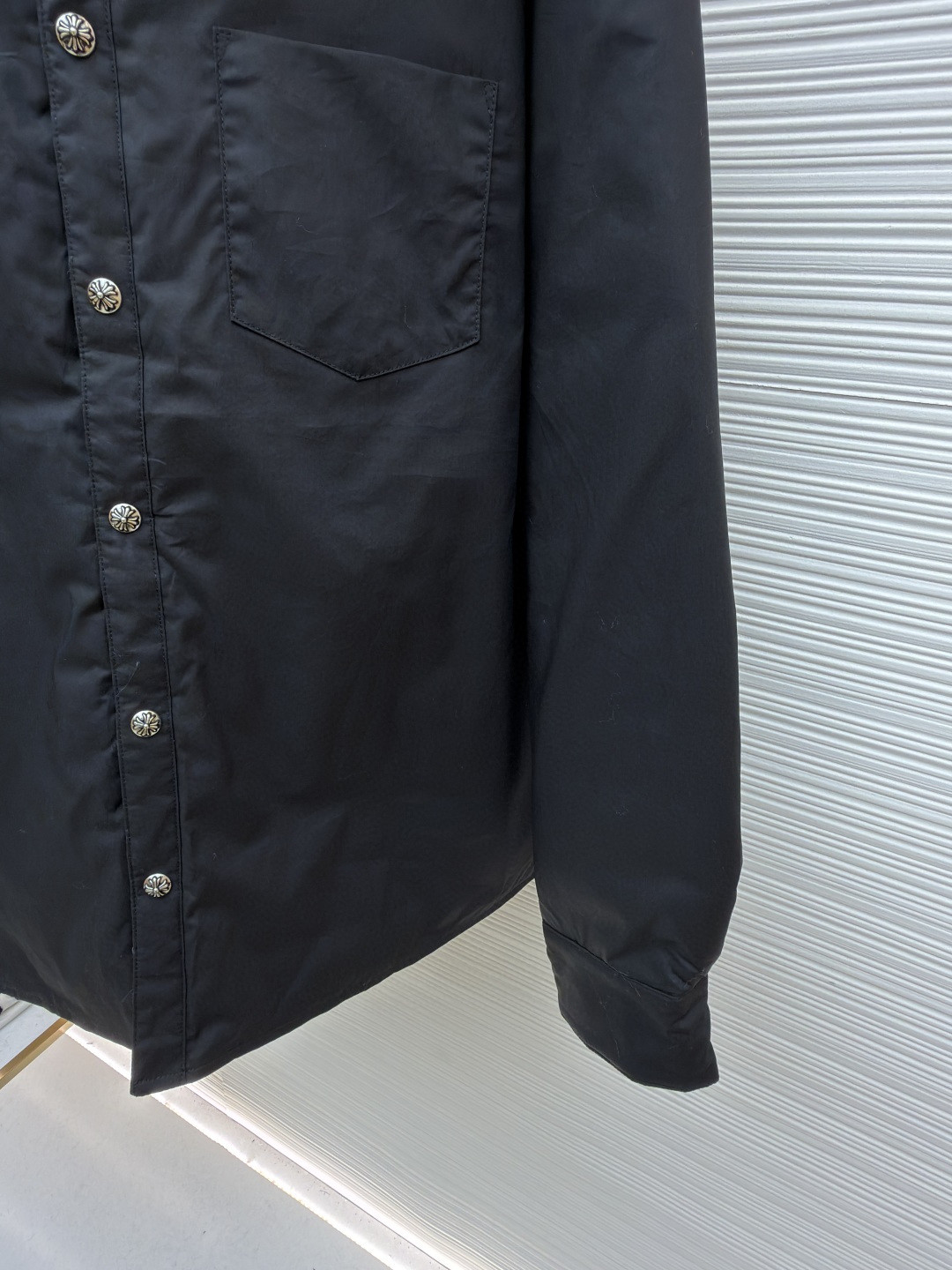 Chrome Hearts 克罗心 双面镀银衬衫式棉服 夹克 外套 长袖 黑色 C0