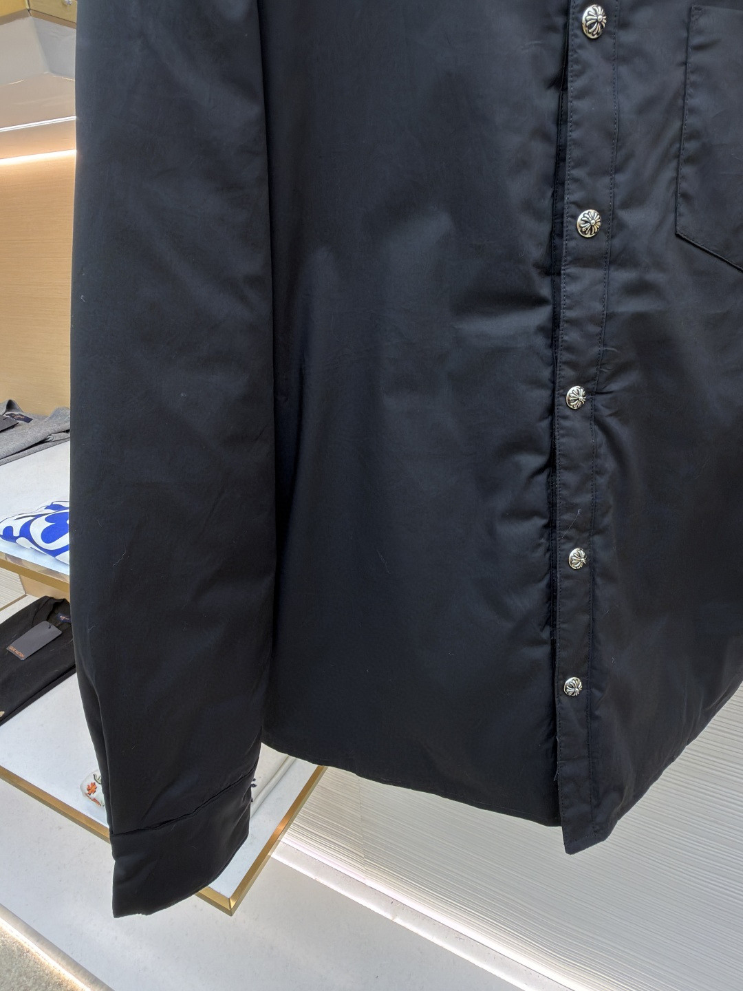 Chrome Hearts 克罗心 双面镀银衬衫式棉服 夹克 外套 长袖 黑色 C0