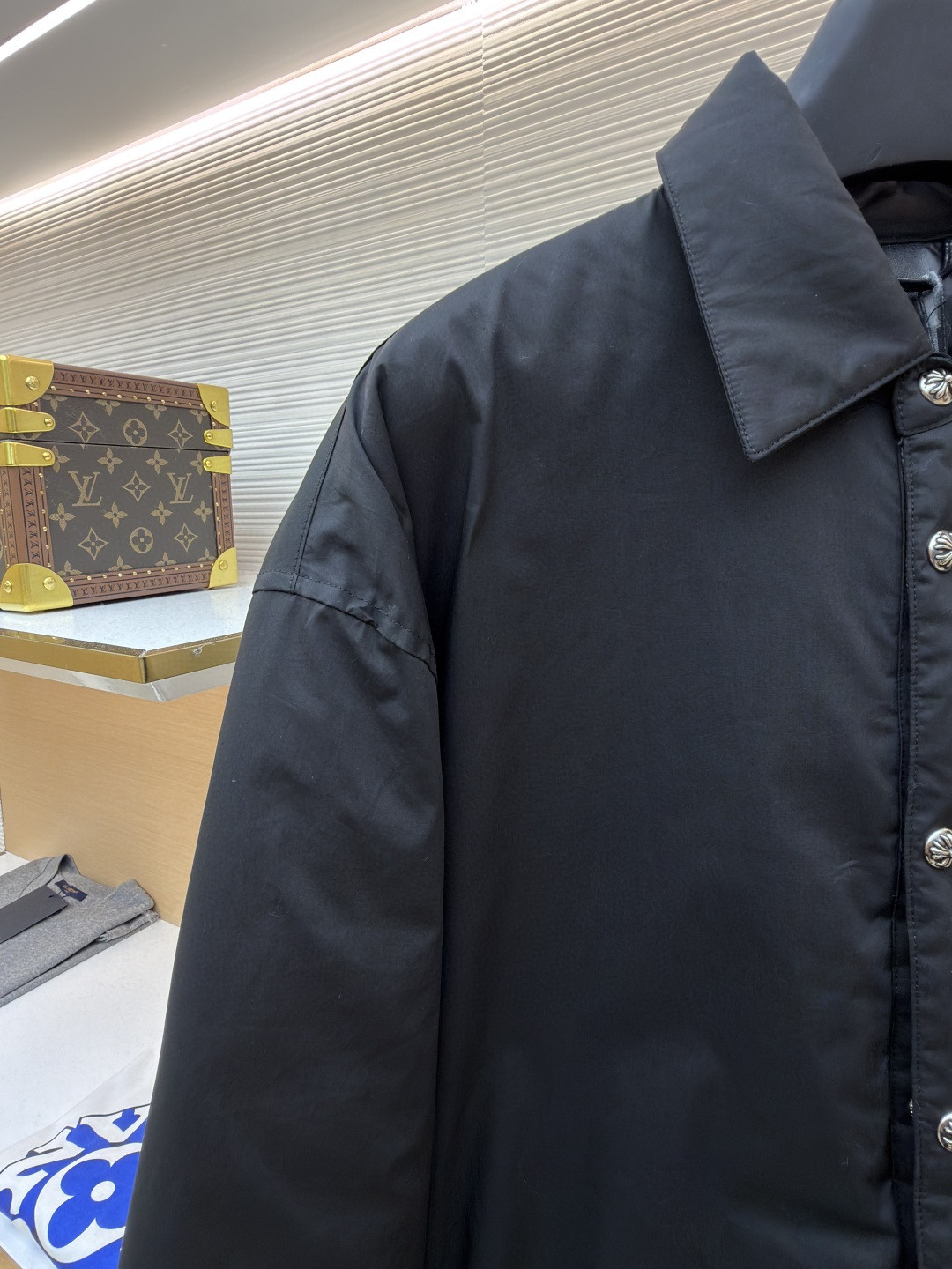 Chrome Hearts 克罗心 双面镀银衬衫式棉服 夹克 外套 长袖 黑色 C0