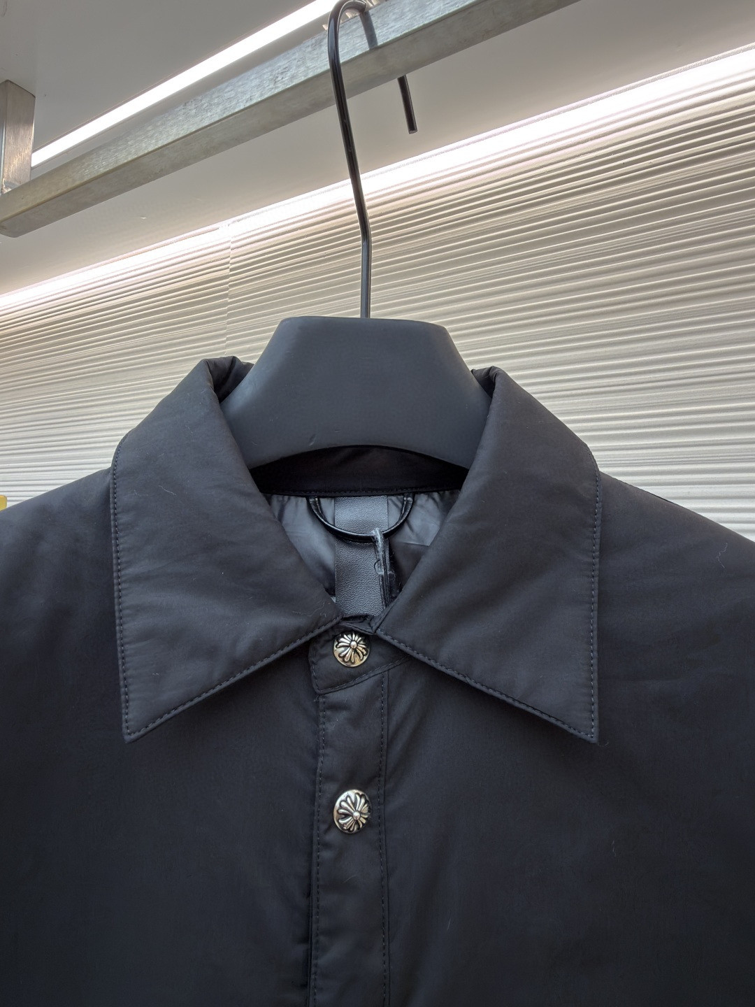 Chrome Hearts 克罗心 双面镀银衬衫式棉服 夹克 外套 长袖 黑色 C0