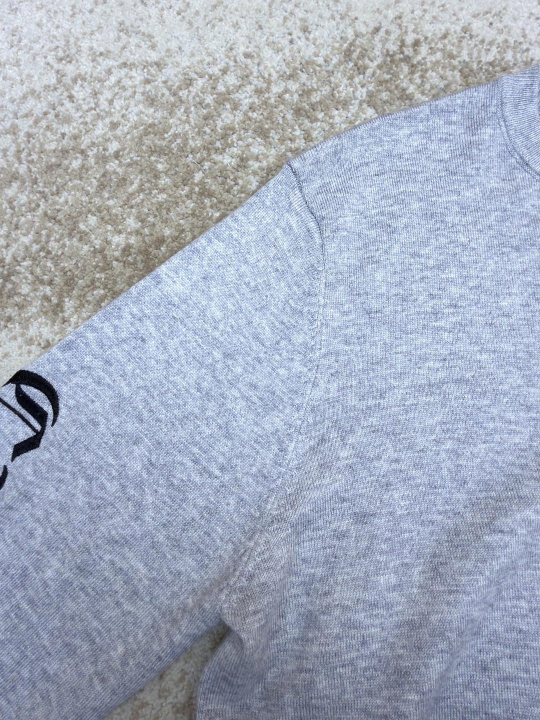 Chrome Hearts 克罗心 卷轴绣花毛衣 针织衫 长袖 灰色 B0 