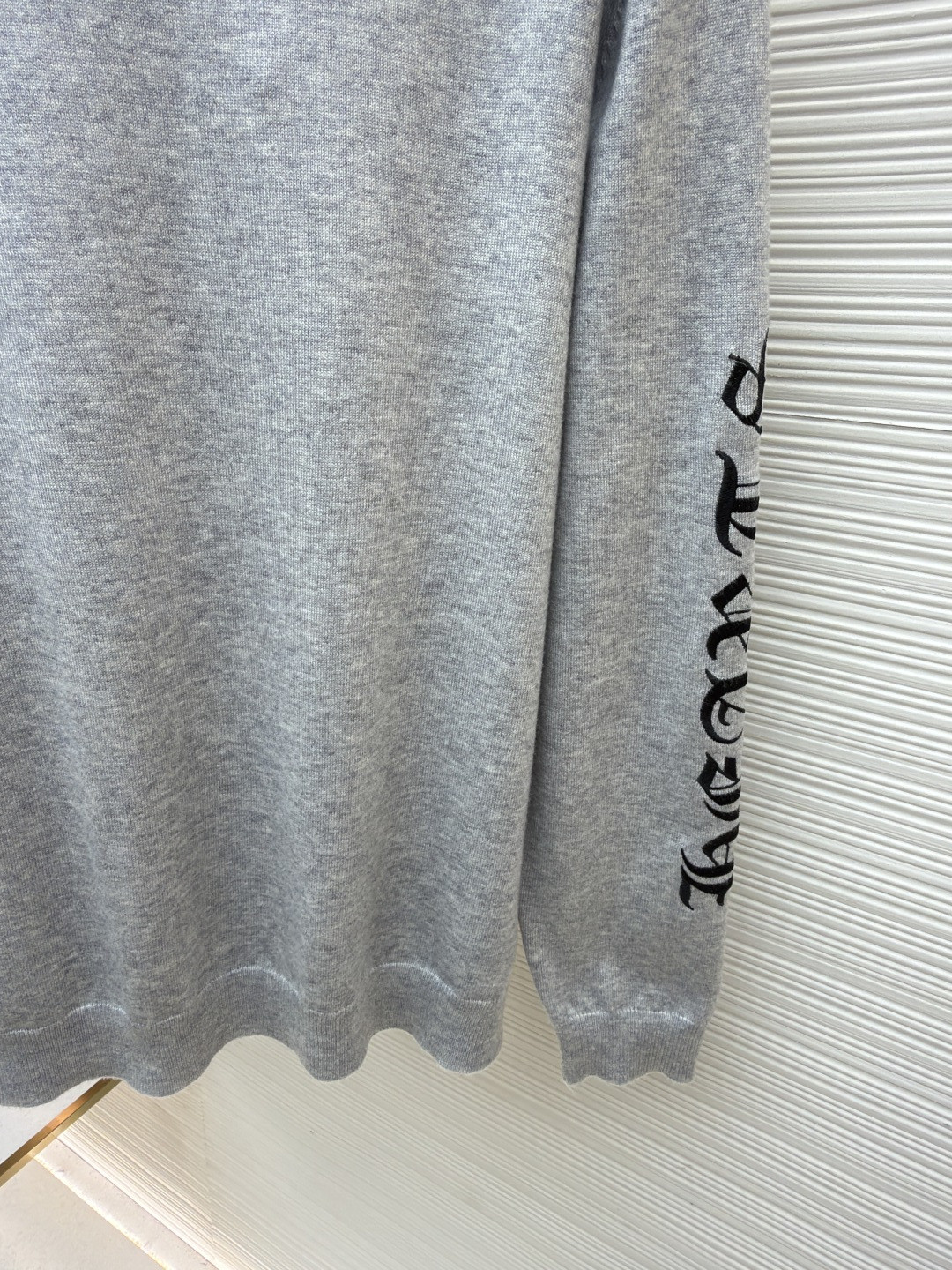 Chrome Hearts 克罗心 卷轴绣花毛衣 针织衫 长袖 灰色 B0 