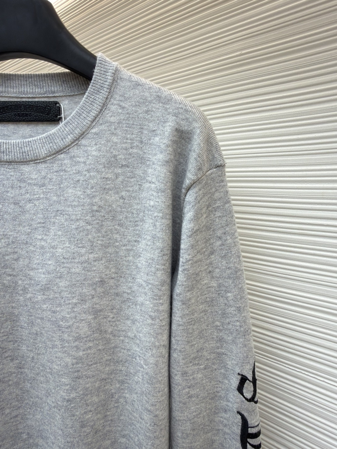 Chrome Hearts 克罗心 卷轴绣花毛衣 针织衫 长袖 灰色 B0 