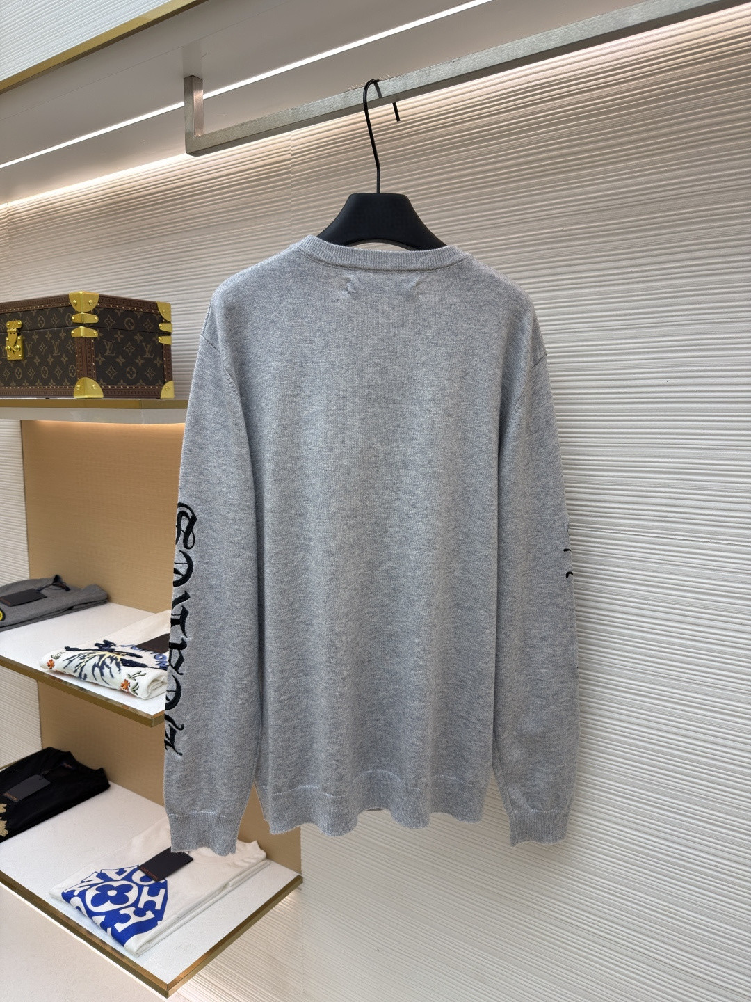 Chrome Hearts 克罗心 卷轴绣花毛衣 针织衫 长袖 灰色 B0 