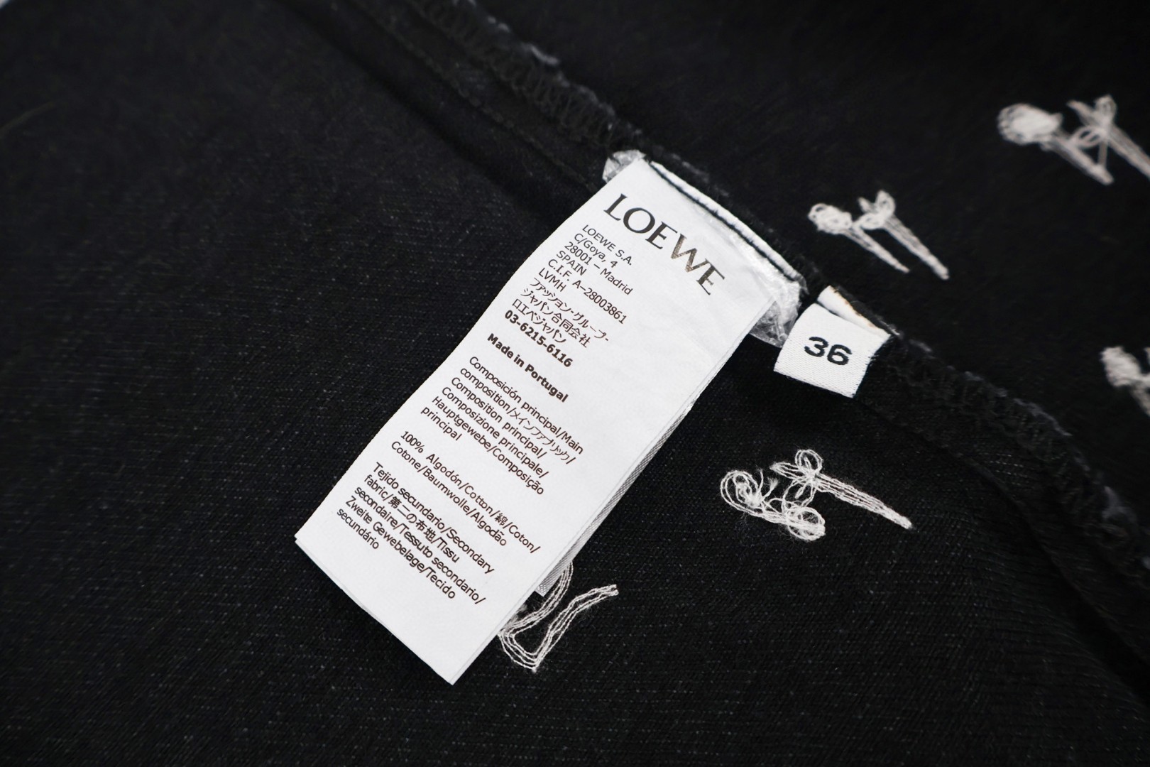 Loewe 罗意威 Louis Wain 联名 重工猫咪刺绣牛仔衬衫 外套 牛仔衣 长袖 黑色 C0 H526Y50W47-1489