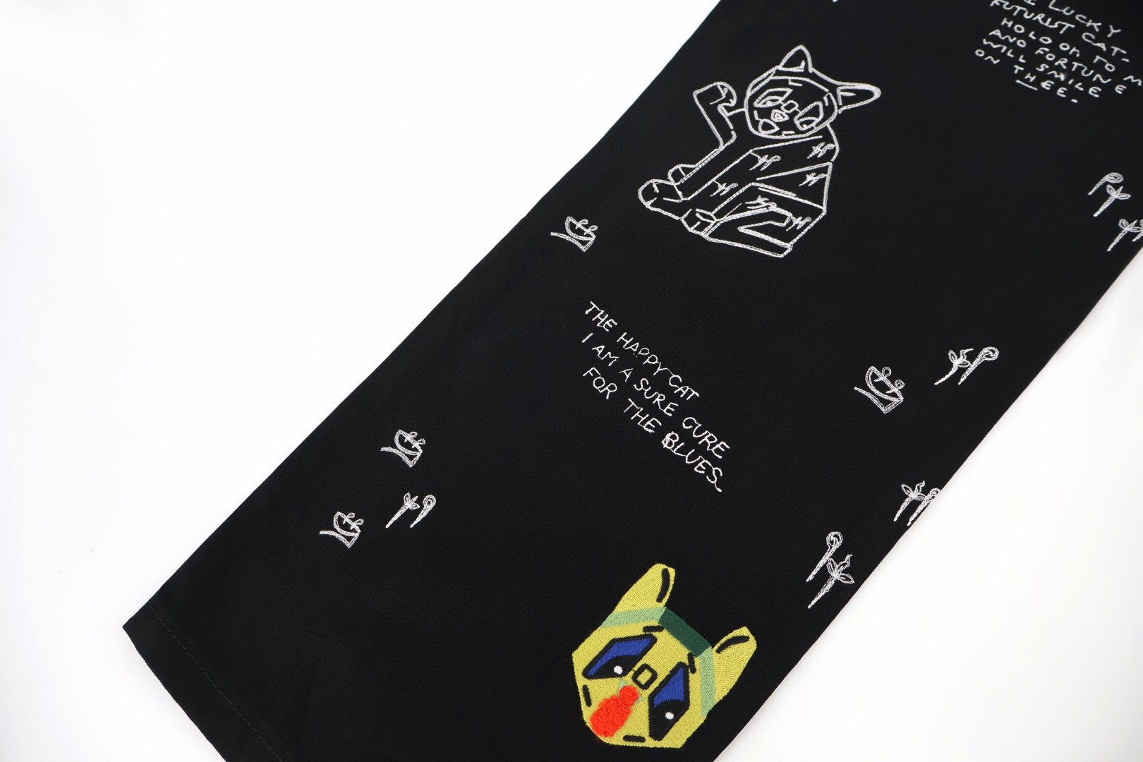 Loewe 罗意威 Louis Wain 联名重工猫咪刺绣牛仔裤 长裤 裤子 黑色 B5 S359Y04XHU-1100