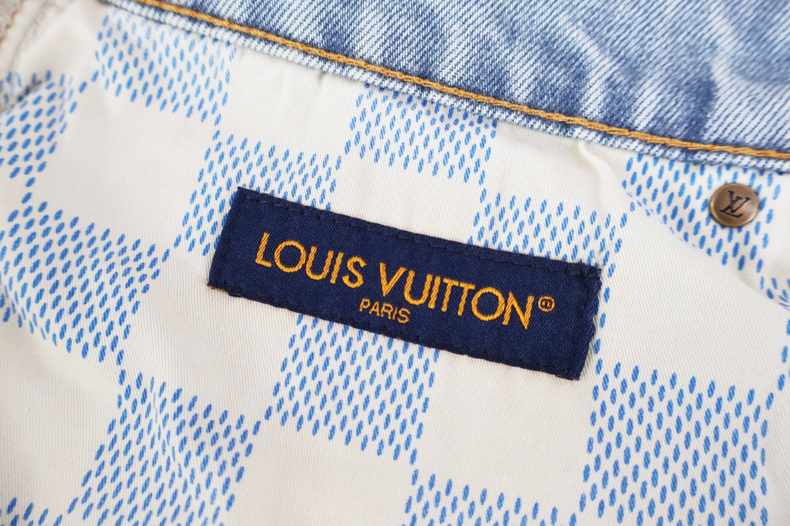 LOUIS VUITTON 路易威登 做旧工装牛仔裤 长裤 裤子 蓝色 B0 1AJBKM