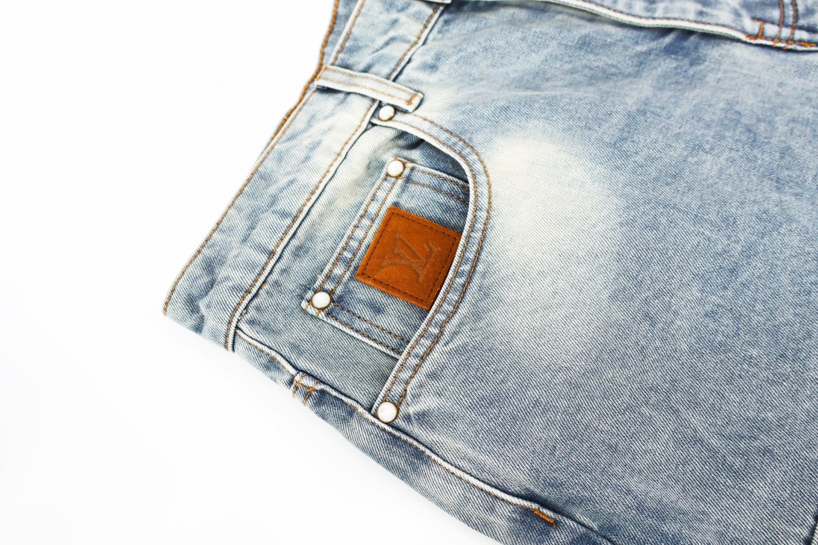 LOUIS VUITTON 路易威登 做旧工装牛仔裤 长裤 裤子 蓝色 B0 1AJBKM