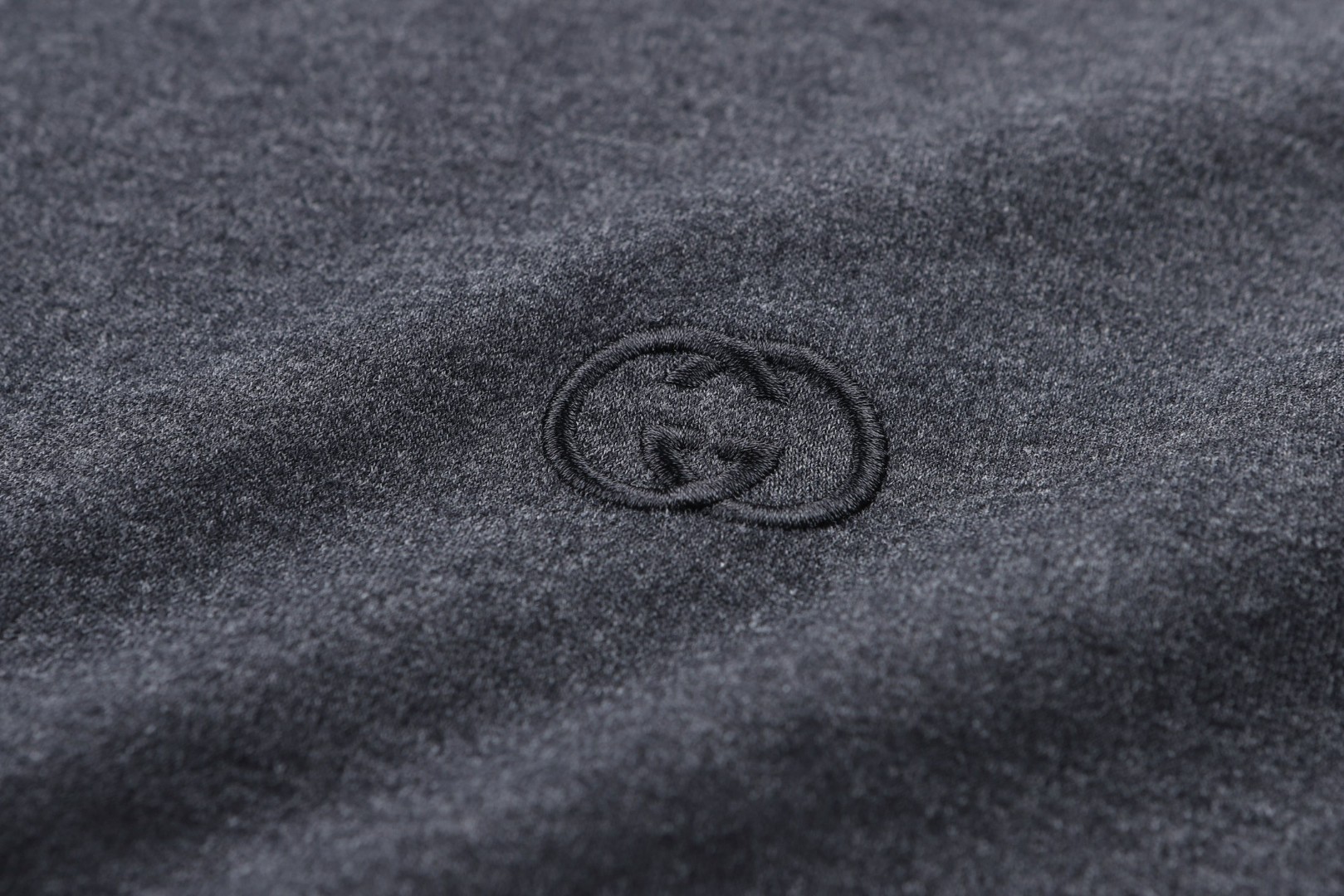 GUCCI 古驰 双G互口刺绣短袖 圆领 T恤 夏季 白色 灰色 蓝色 A0 