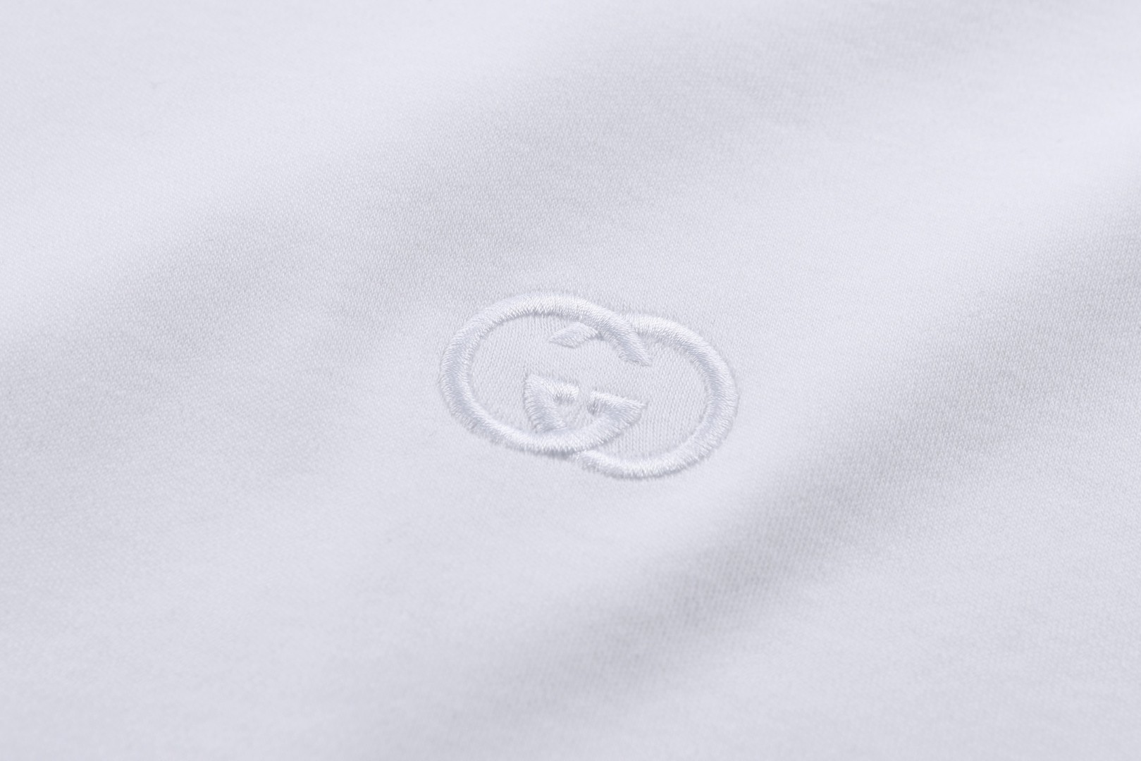 GUCCI 古驰 双G互口刺绣短袖 圆领 T恤 夏季 白色 灰色 蓝色 A0 