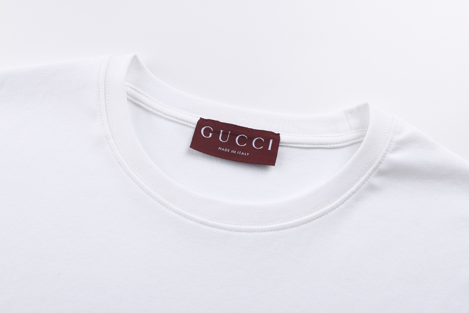 GUCCI 古驰 双G互口刺绣短袖 圆领 T恤 夏季 白色 灰色 蓝色 A0 