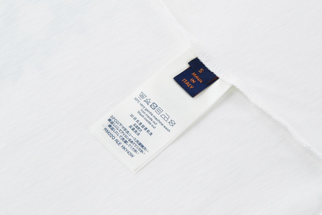 LOUIS VUITTON 路易威登 LV 蜡笔素描T恤 短袖 白色 A0 1A8GUS