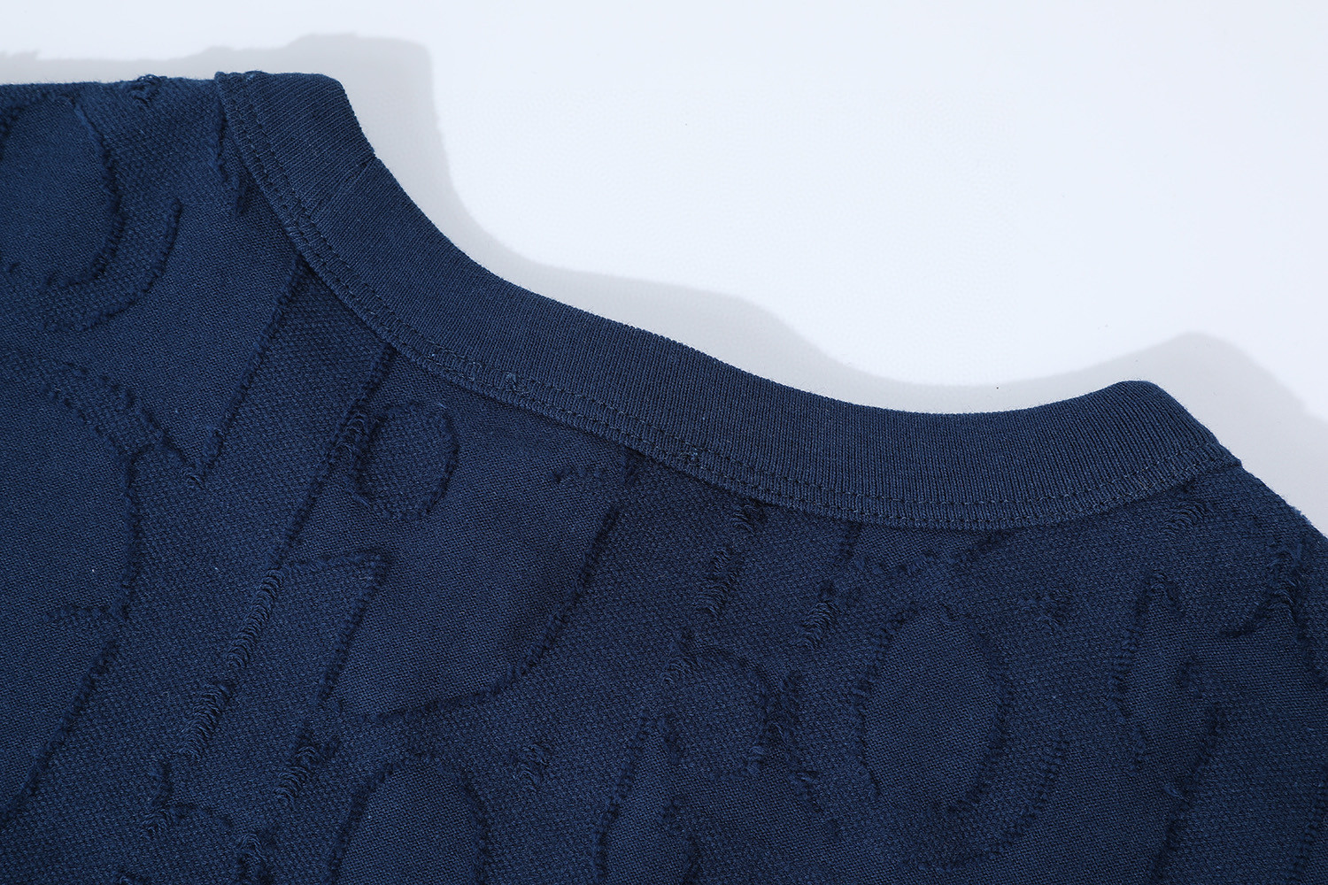 DIOR 迪奥 满印提花logo圆领T恤 短袖 蓝色 白色 A0 593J696U3012-C530