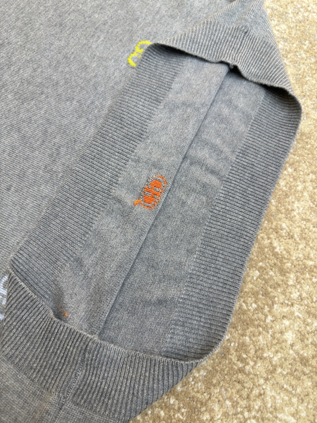 GUCCl 古驰 彩色提花logo羊毛针织衫 毛衣 外套 长袖 灰色 B0 833668-XKEYH-1015