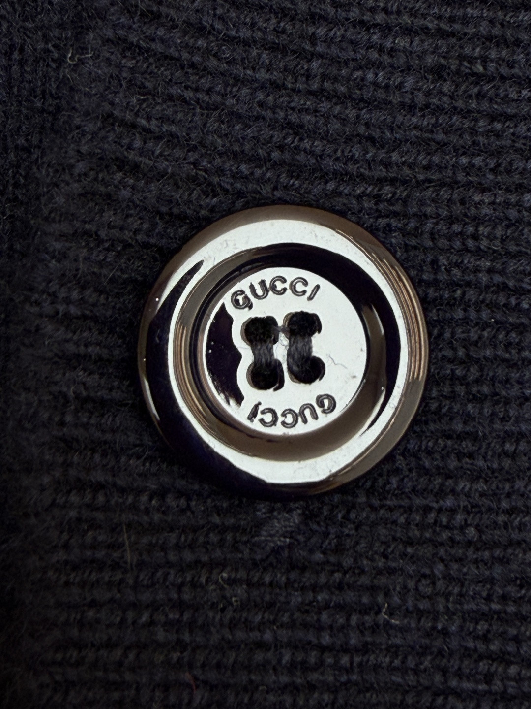 GUCCl 古驰 彩色提花logo羊毛开衫 毛衣 针织衫 外套 长袖 蓝色 B0