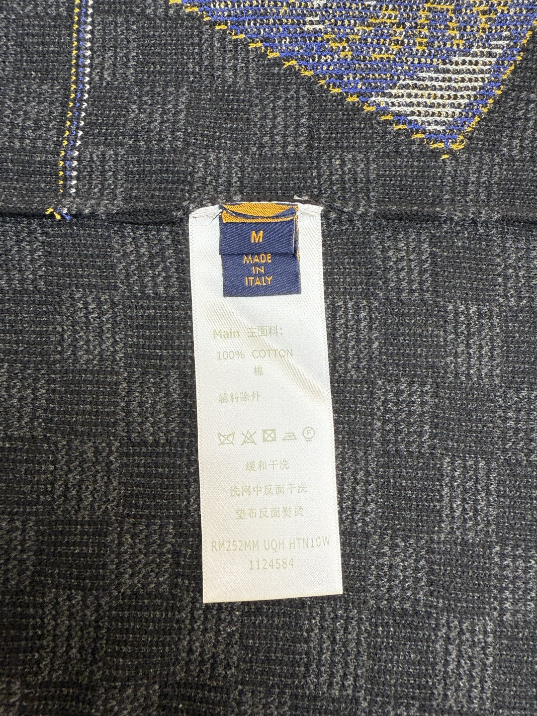 LOUIS VUITTON 路易威登 LV 棋盘格针织短袖 T恤 针织衫 黑色 A0 1AHVMP