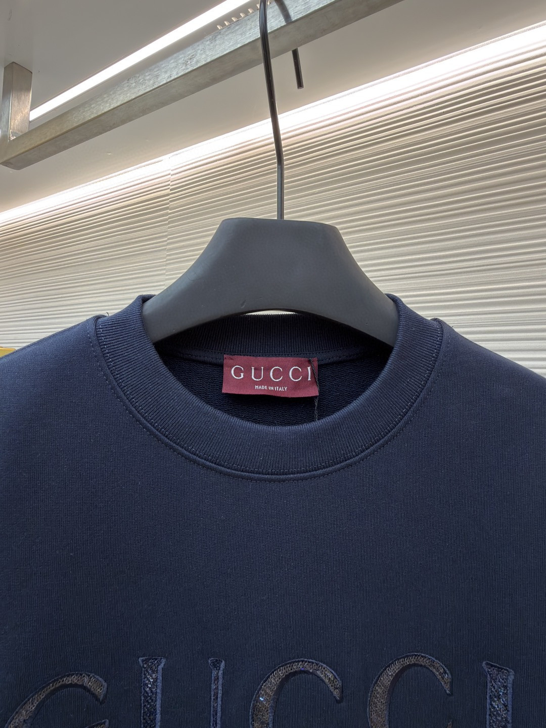 GUCCl 古驰 闪片圆领卫衣 外套 长袖 蓝色 A7 848737-XJHNC-4794