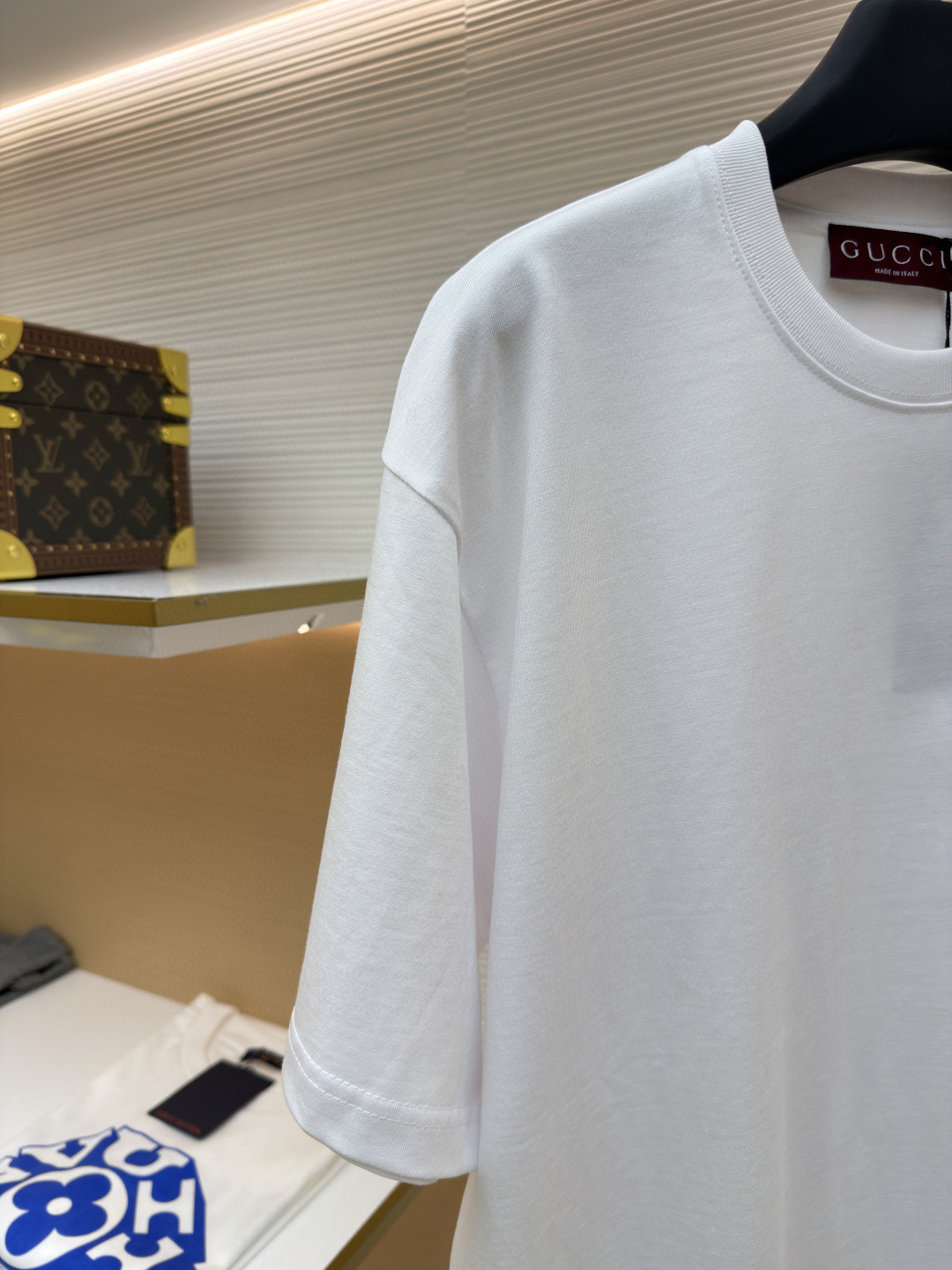 GUCCI 古驰 马蹄扣刺绣圆领短袖T恤 夏季 白色 A0 853421-XJHMV-JABD