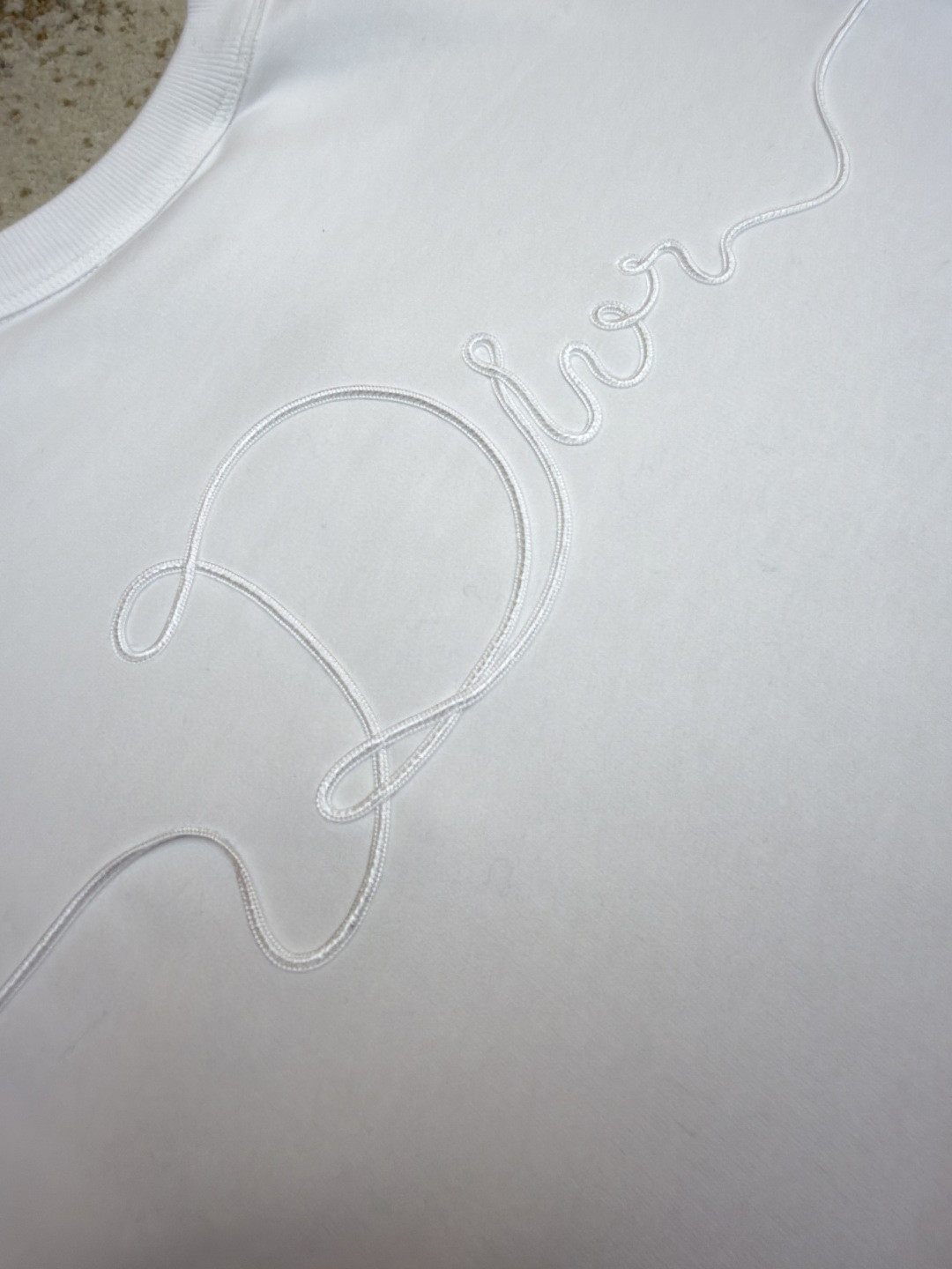 DIOR 迪奥 织缎徽章圆领卫衣 外套 长袖 白色 A7 613J694B0531-C080